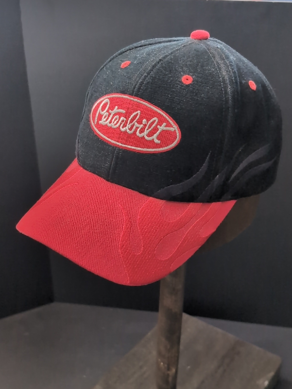CYRK, Peterbilt Men's Red/Black Adjustable Velcro Strap Ball Cap.